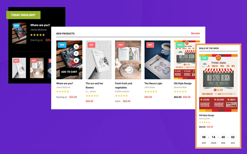 Ub Bookshop magento theme supports page builder