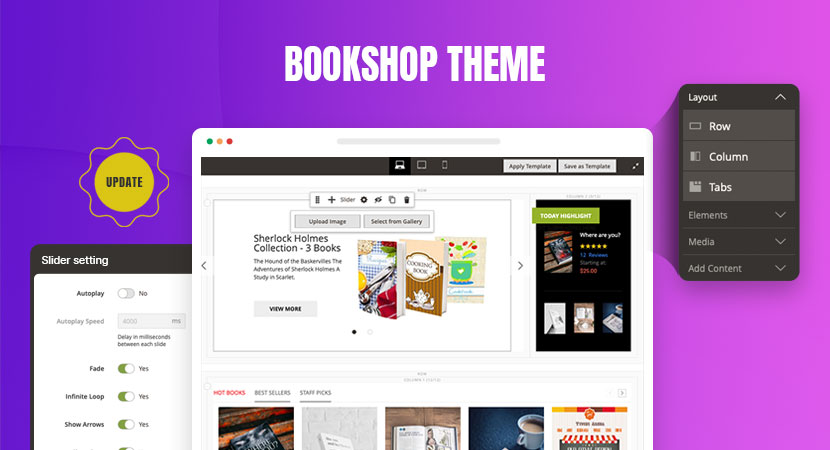 Uber Bookshop magento theme update