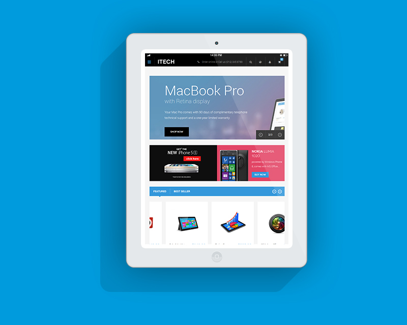 Magento Theme iTech – iPad