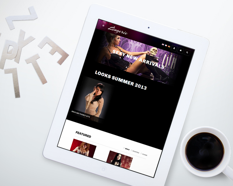 Magento Theme Lingerie – iPad