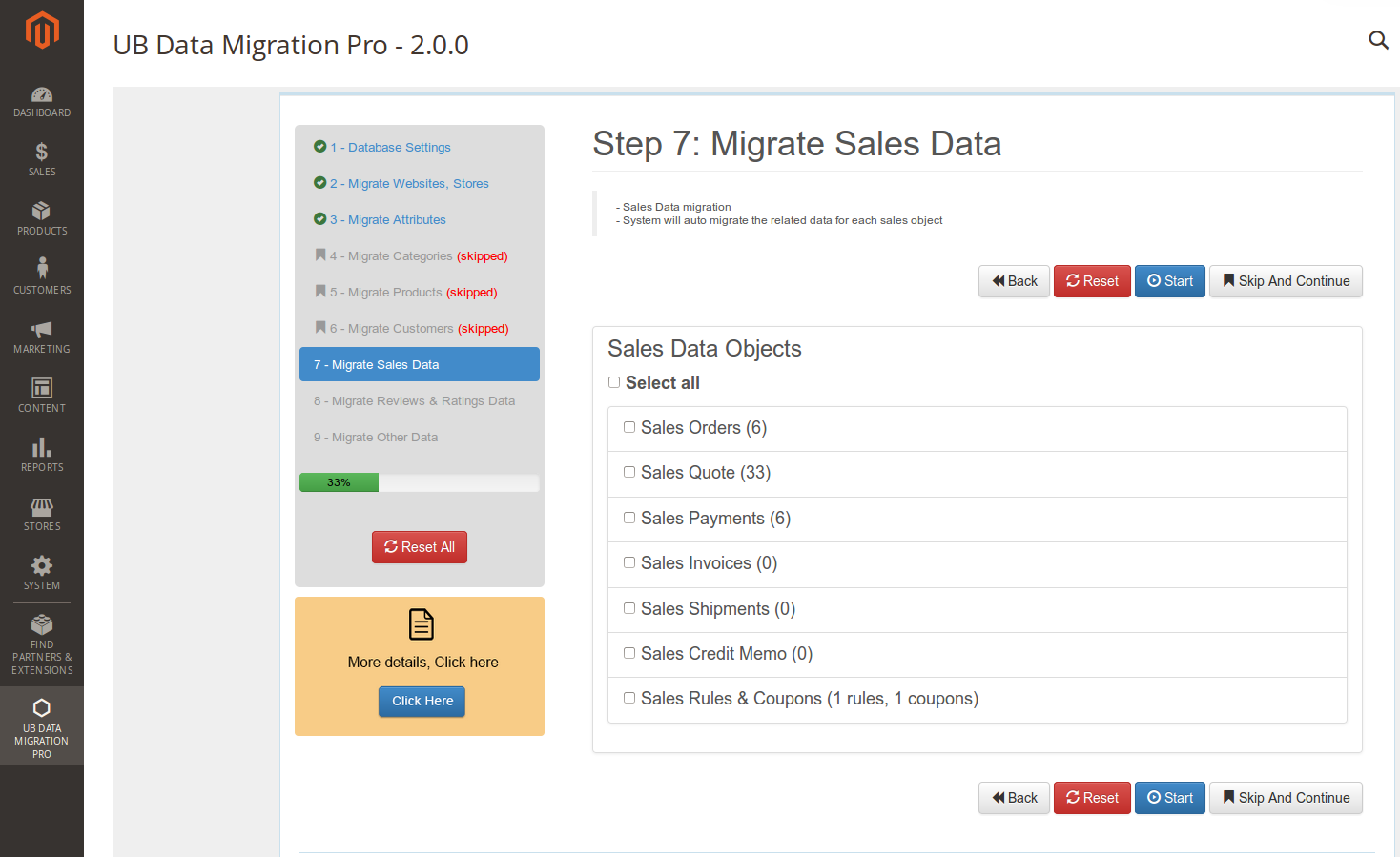 Step 7 - Migrate Sales Data