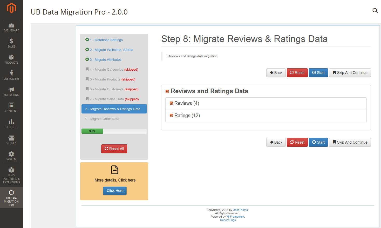 Step 8 - Migrate Reviews Ratings