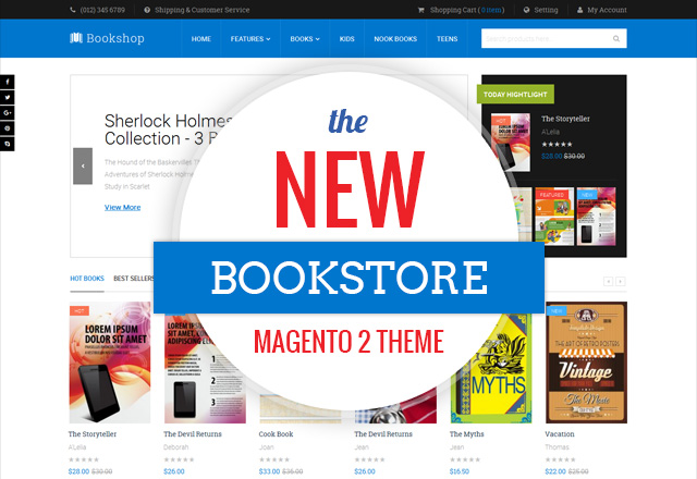 Magento 2 theme for bookstore - UB Bookshop