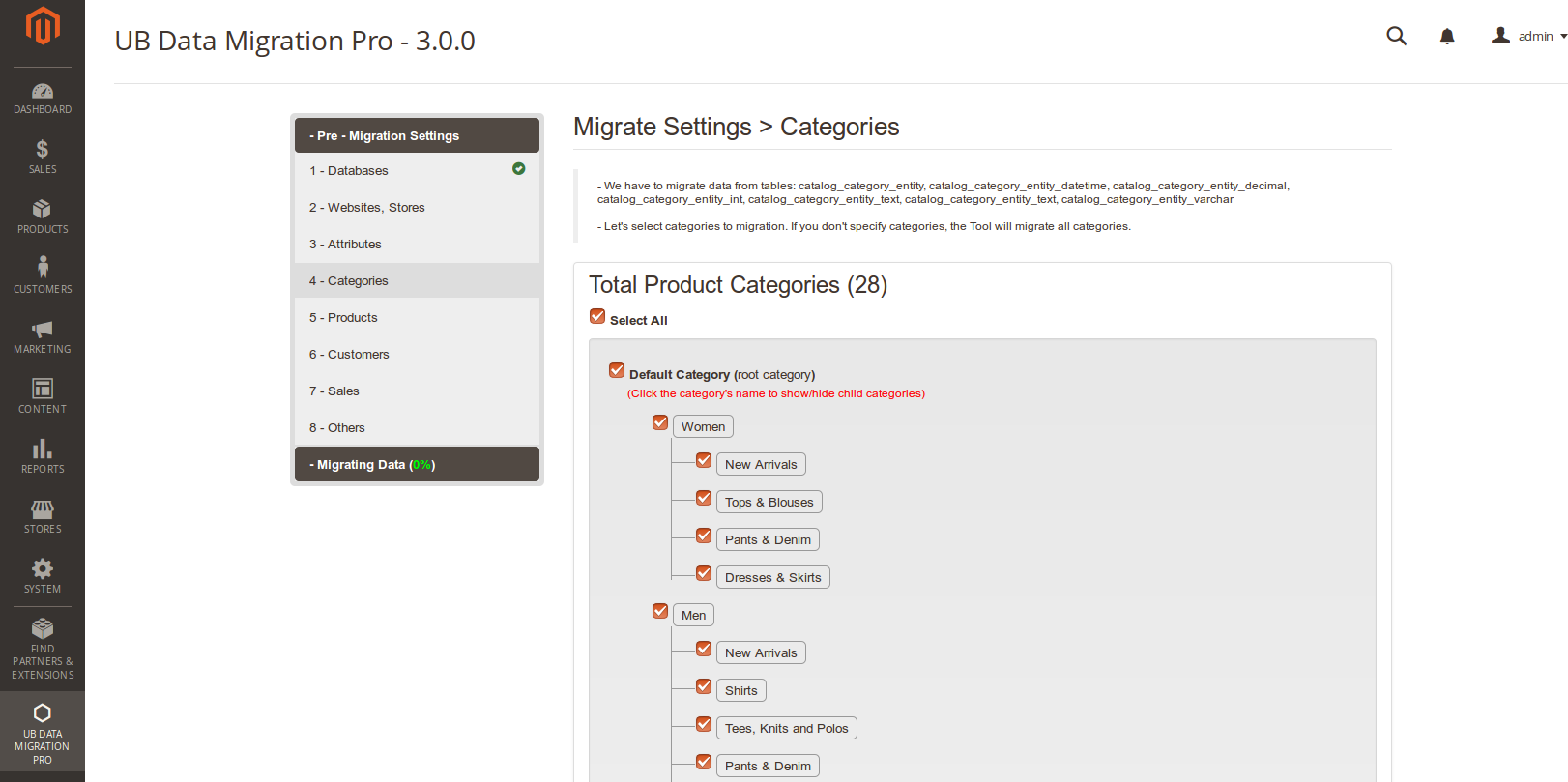 Step 4 - Migrate Categories