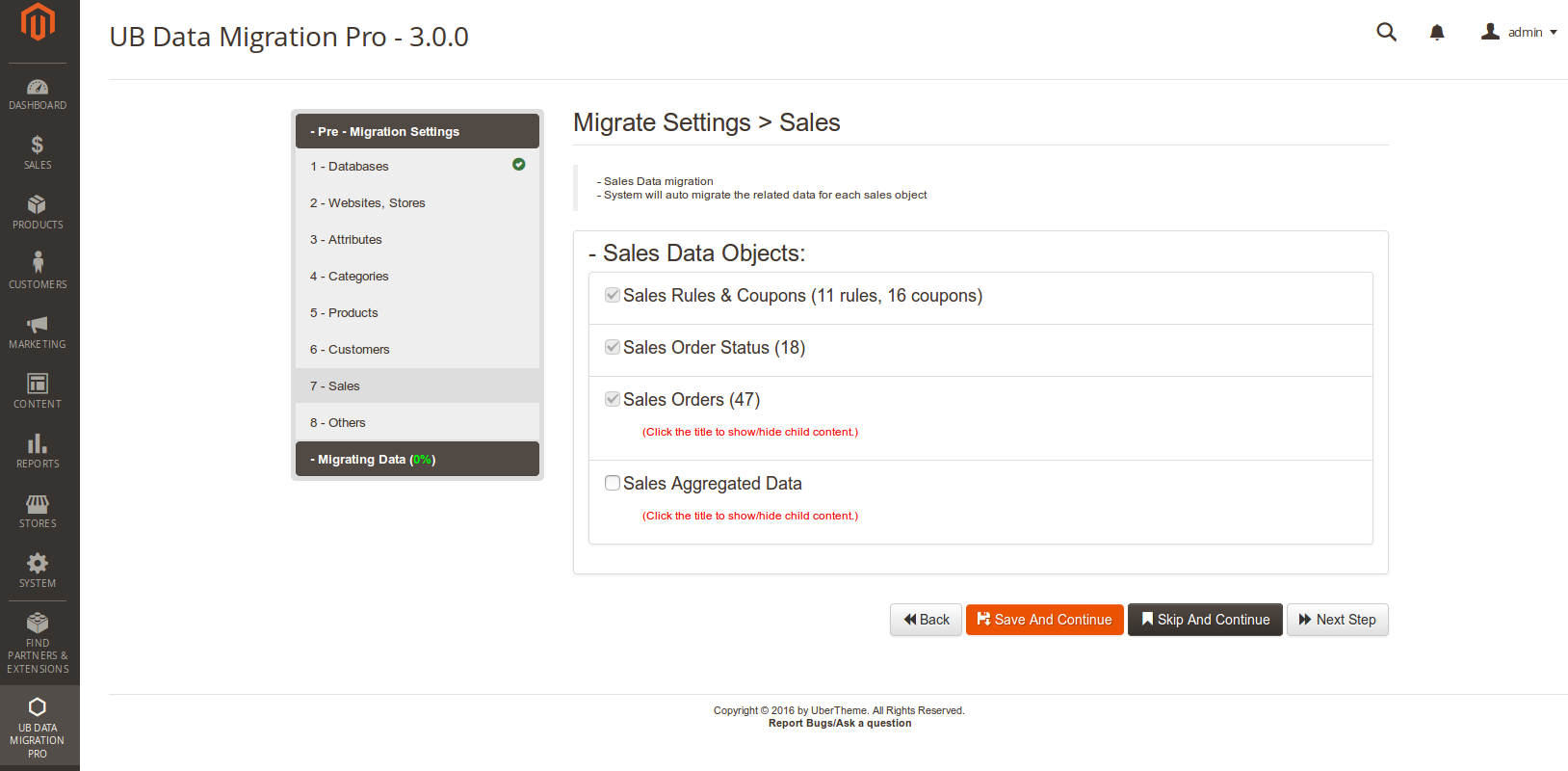 Step 7 - Migrate Sales Data