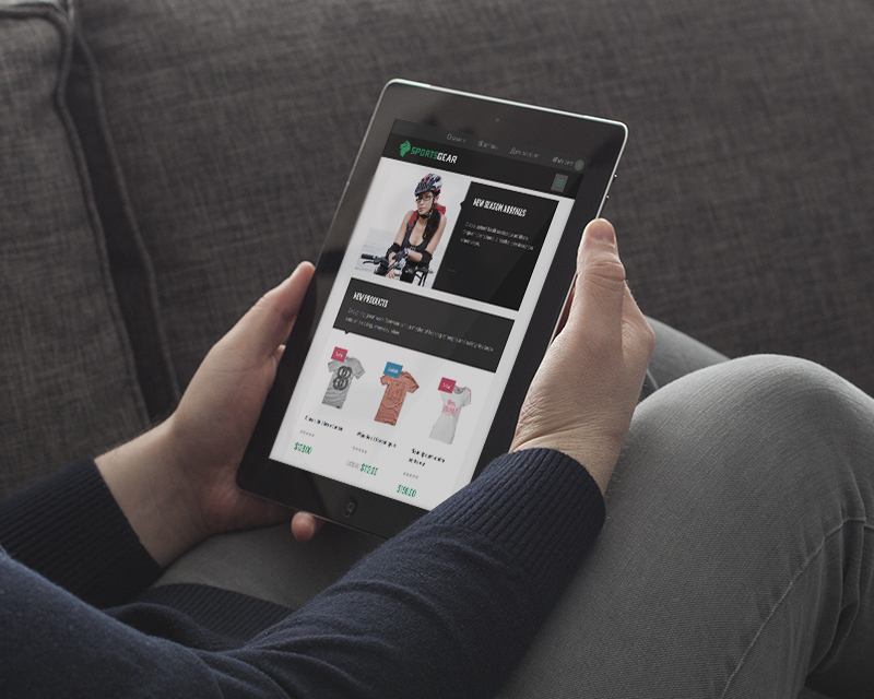 Magento Theme Sportsgear – iPad