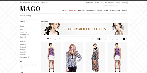 Responsive Magento theme UB Mago feature