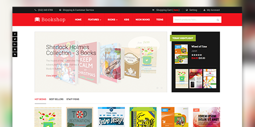 Responsive Magento theme UB Bookshop feature