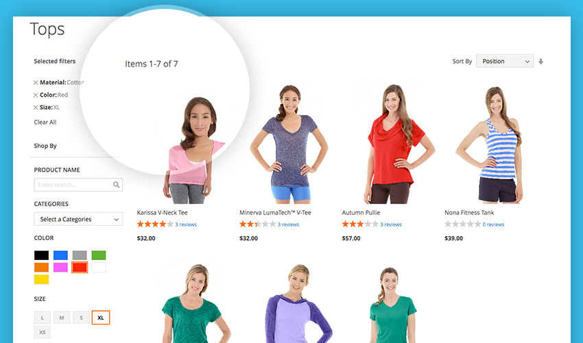 Magento 2 Layered Navigation - Dynamic Promotional Space