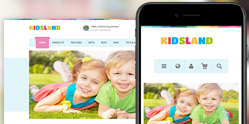 Responsive Magento theme UB Kidsland feature