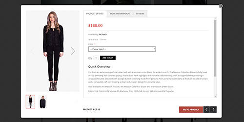 Responsive Magento theme UB Mago feature