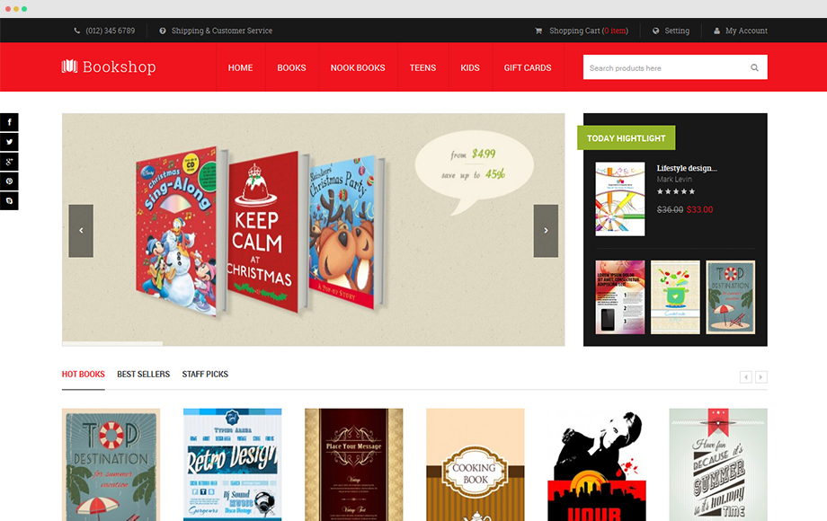 Bookshop theme for Magento 1