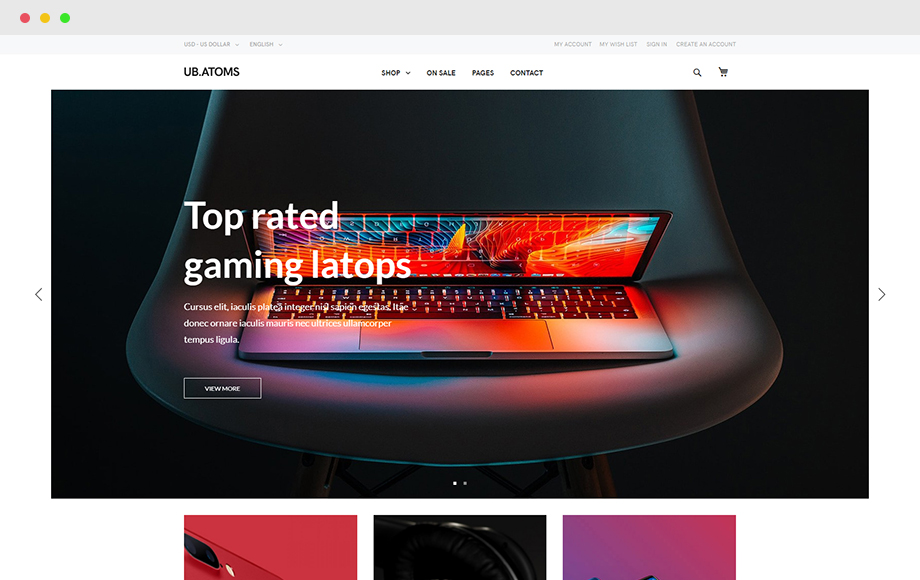 UB Atoms - Magento 2 theme